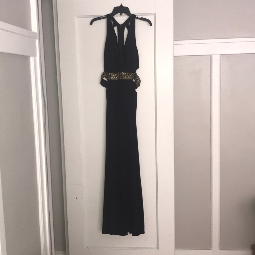 Formal black and gold dress